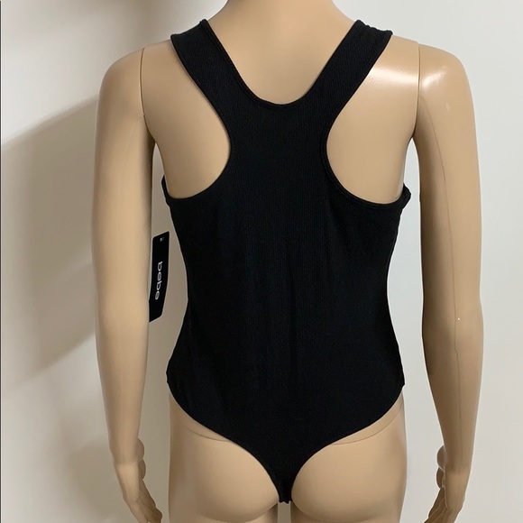 Bebe black and gold racerback onesie size large - Picture 2 of 10